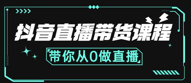抖音直播带货课程：带你从0开始，学习主播、运营、中控分别要做什么凯哥轻创网-网创项目资源站-副业项目-创业项目-搞钱项目凯哥轻创网