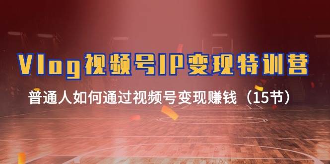Vlog 视频号IP变现特训营，普通人如何通过视频号变现赚钱（15节）凯哥轻创网-网创项目资源站-副业项目-创业项目-搞钱项目凯哥轻创网