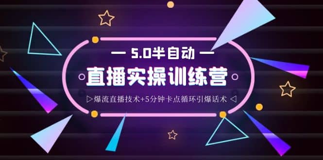 蚂蚁·5.0半自动直播2345打法，半自动爆流直播技术+5分钟卡点循环引爆话术凯哥轻创网-网创项目资源站-副业项目-创业项目-搞钱项目凯哥轻创网