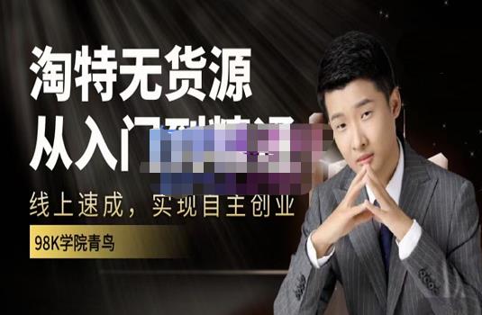 98k学院的淘特无货源线上速成课，从入门到精通，让你最小投入，最高回报凯哥轻创网-网创项目资源站-副业项目-创业项目-搞钱项目凯哥轻创网