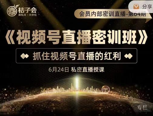 《视频号直播密训班》，抓住视频号直播的红利 价值12800凯哥轻创网-网创项目资源站-副业项目-创业项目-搞钱项目凯哥轻创网