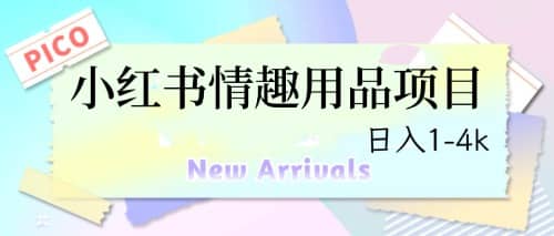 最新小红书情趣用品项目，日入1-4k凯哥轻创网-网创项目资源站-副业项目-创业项目-搞钱项目凯哥轻创网