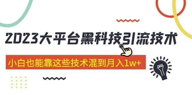 价值4899的2023大平台黑科技引流技术 29节课凯哥轻创网-网创项目资源站-副业项目-创业项目-搞钱项目凯哥轻创网