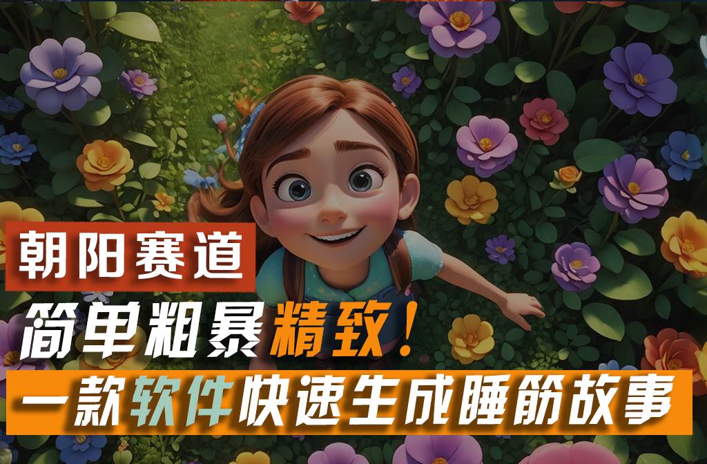 利用一款软件5分钟一条爆款睡前故事，简单粗暴精致！小白月入2w+凯哥轻创网-网创项目资源站-副业项目-创业项目-搞钱项目凯哥轻创网