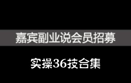 嘉宾副业说实操36技合集，价值1380元凯哥轻创网-网创项目资源站-副业项目-创业项目-搞钱项目凯哥轻创网