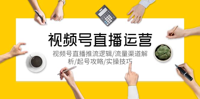 视频号直播运营，视频号直播推流逻辑/流量渠道解析/起号攻略/实操技巧凯哥轻创网-网创项目资源站-副业项目-创业项目-搞钱项目凯哥轻创网