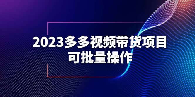 2023多多视频带货项目，可批量操作【保姆级教学】凯哥轻创网-网创项目资源站-副业项目-创业项目-搞钱项目凯哥轻创网