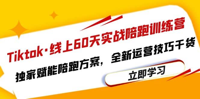 Tiktok·线上60天实战陪跑训练营，独家赋能陪跑方案，全新运营技巧干货凯哥轻创网-网创项目资源站-副业项目-创业项目-搞钱项目凯哥轻创网