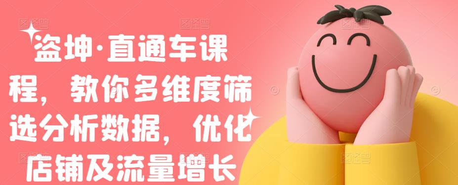 盗坤·直通车课程，教你多维度筛选分析数据，优化店铺及流量增长凯哥轻创网-网创项目资源站-副业项目-创业项目-搞钱项目凯哥轻创网
