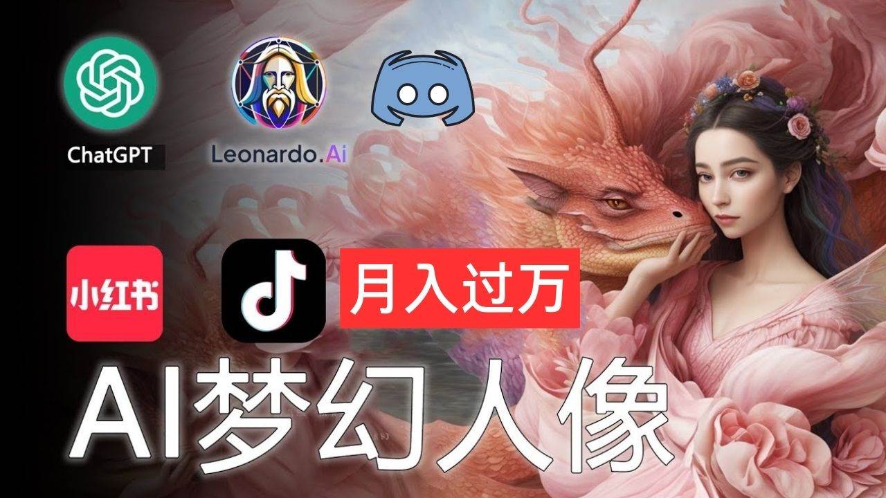 AI摄影梦幻人像：零基础也能月入过万的秘密凯哥轻创网-网创项目资源站-副业项目-创业项目-搞钱项目凯哥轻创网