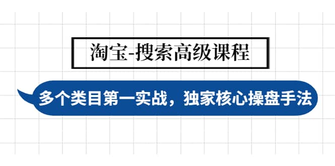 淘宝-搜索高级课程：多个类目第一实战，独家核心操盘手法凯哥轻创网-网创项目资源站-副业项目-创业项目-搞钱项目凯哥轻创网