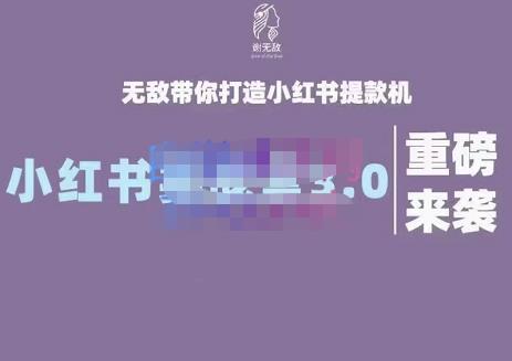 谢无敌·小红书实战营3.0，无敌带你打造小红书提款机 价值7999元凯哥轻创网-网创项目资源站-副业项目-创业项目-搞钱项目凯哥轻创网