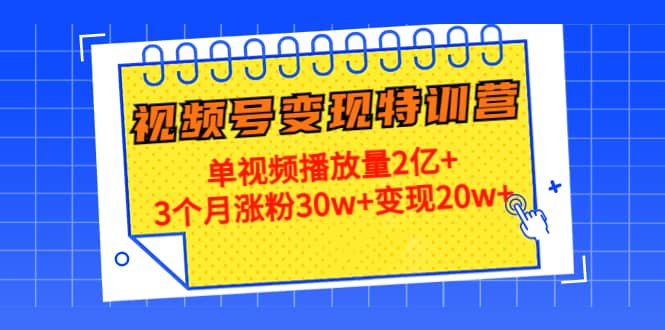 20天视频号变现特训营：单视频播放量2亿+凯哥轻创网-网创项目资源站-副业项目-创业项目-搞钱项目凯哥轻创网