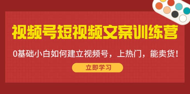 视频号短视频文案训练营：0基础小白如何建立视频号，上热门，能卖货！凯哥轻创网-网创项目资源站-副业项目-创业项目-搞钱项目凯哥轻创网