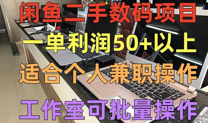 闲鱼二手数码项目，个人副业低保收入，工作室批量放大操作凯哥轻创网-网创项目资源站-副业项目-创业项目-搞钱项目凯哥轻创网