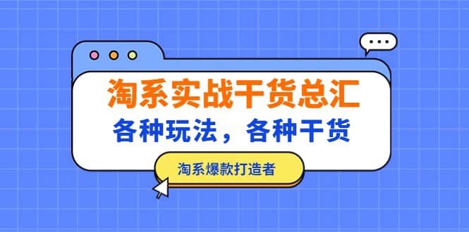 淘系实战干货总汇：各种玩法，各种干货，淘系爆款打造者凯哥轻创网-网创项目资源站-副业项目-创业项目-搞钱项目凯哥轻创网
