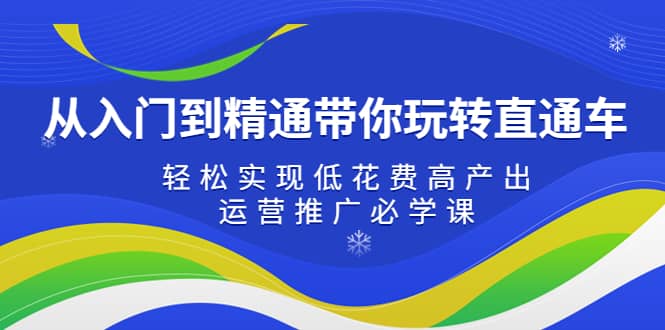 从入门到精通带你玩转直通车：轻松实现低花费高产出，35节运营推广必学课凯哥轻创网-网创项目资源站-副业项目-创业项目-搞钱项目凯哥轻创网