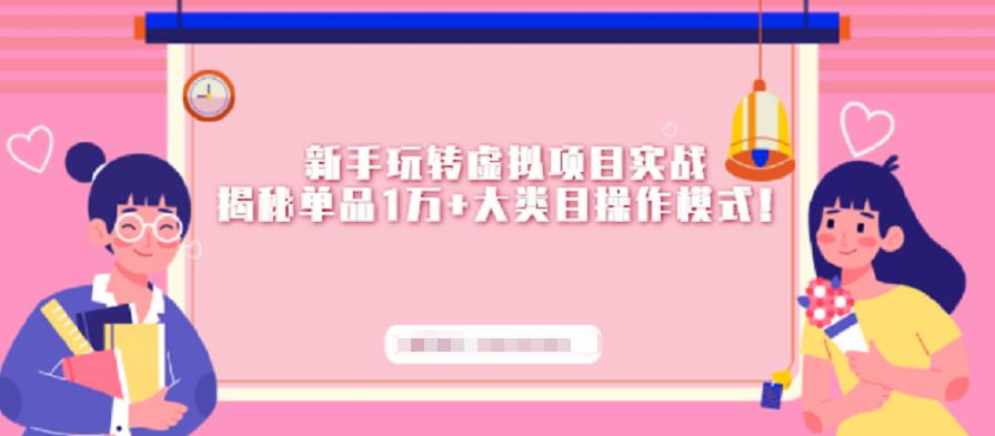 新手玩转虚拟项目实战，揭秘单品1万+大类目操作模式【视频课程】凯哥轻创网-网创项目资源站-副业项目-创业项目-搞钱项目凯哥轻创网