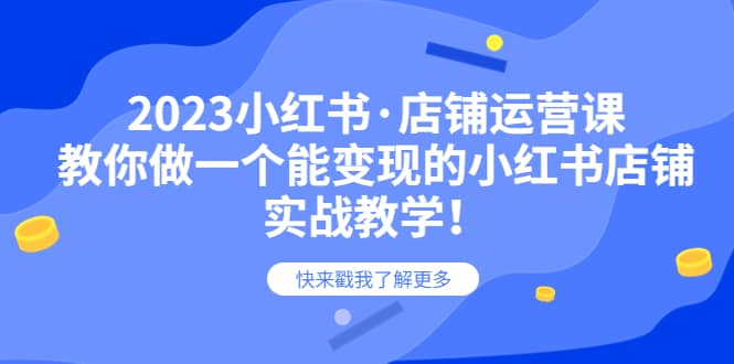 2023小红书·店铺运营课，教你做一个能变现的小红书店铺，20节-实战教学凯哥轻创网-网创项目资源站-副业项目-创业项目-搞钱项目凯哥轻创网