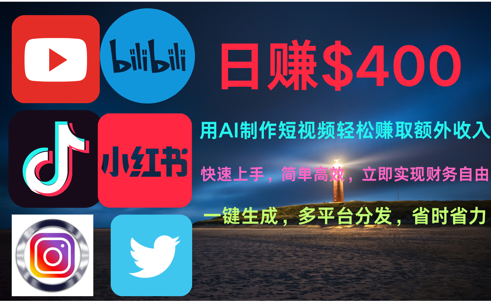 玩转全网视频平台，创造视频就能轻松赚取每天400美金凯哥轻创网-网创项目资源站-副业项目-创业项目-搞钱项目凯哥轻创网