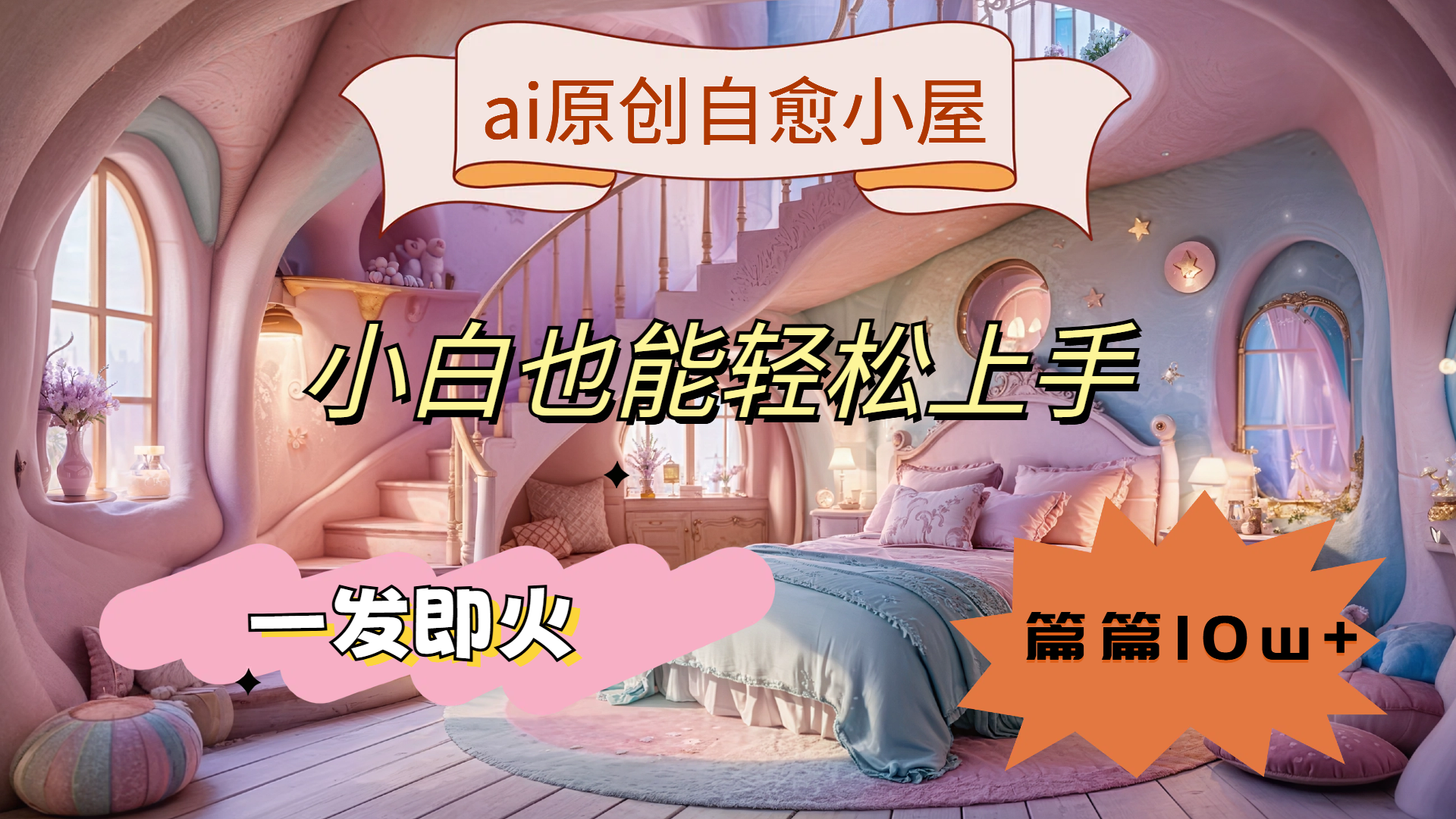 ai原创治愈小屋，小白也能轻松上手，一发即火，篇篇10w+凯哥轻创网-网创项目资源站-副业项目-创业项目-搞钱项目凯哥轻创网