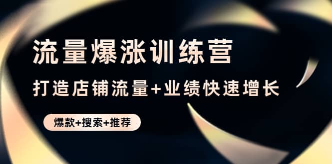 流量爆涨训练营：打造店铺流量+业绩快速增长 (爆款+搜索+推荐)凯哥轻创网-网创项目资源站-副业项目-创业项目-搞钱项目凯哥轻创网
