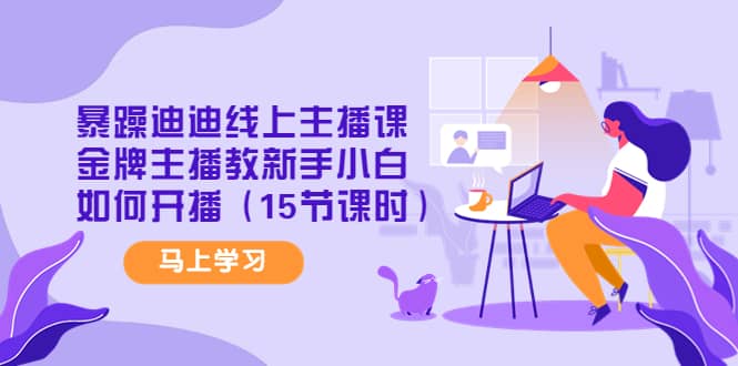 暴躁迪迪线上主播课，金牌主播教新手小白如何开播（15节课时）凯哥轻创网-网创项目资源站-副业项目-创业项目-搞钱项目凯哥轻创网