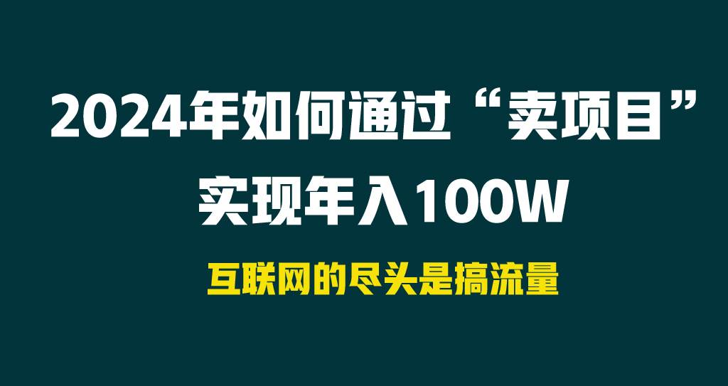 2024年如何通过“卖项目”实现年入100W凯哥轻创网-网创项目资源站-副业项目-创业项目-搞钱项目凯哥轻创网