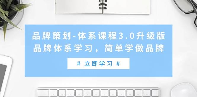 品牌策划-体系课程3.0升级版，品牌体系学习，简单学做品牌（高清无水印）凯哥轻创网-网创项目资源站-副业项目-创业项目-搞钱项目凯哥轻创网
