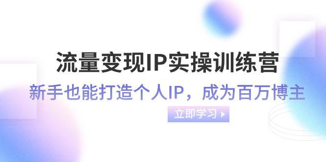 流量变现-IP实操训练营：新手也能打造个人IP，成为百万博主（46节课）凯哥轻创网-网创项目资源站-副业项目-创业项目-搞钱项目凯哥轻创网