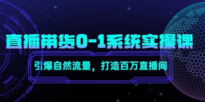 直播带货0-1系统实操课，引爆自然流量，打造百万直播间凯哥轻创网-网创项目资源站-副业项目-创业项目-搞钱项目凯哥轻创网