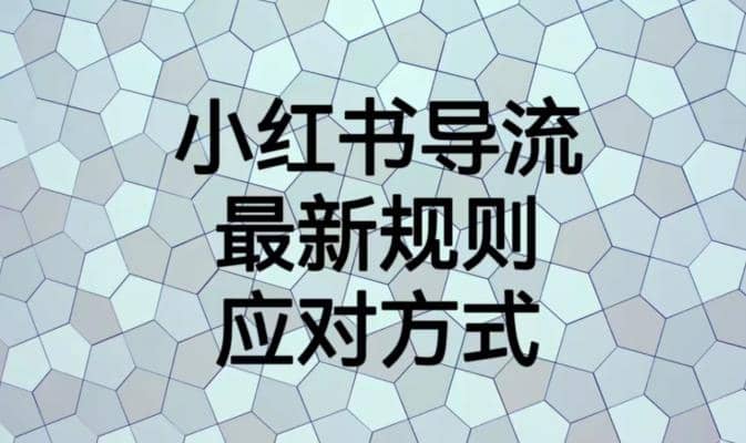 小红书导流最新规则应对方式【揭秘】凯哥轻创网-网创项目资源站-副业项目-创业项目-搞钱项目凯哥轻创网