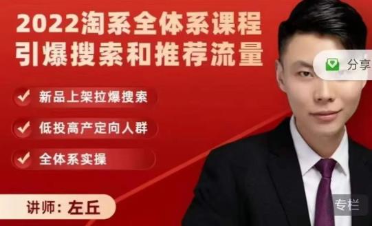 2022淘系全体系课程引爆搜索和推荐流量，新品上架拉爆搜索凯哥轻创网-网创项目资源站-副业项目-创业项目-搞钱项目凯哥轻创网