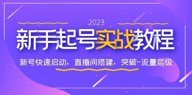 0-1新手起号实战教程：新号快速启动，直播间怎样搭建，突破-流量层级凯哥轻创网-网创项目资源站-副业项目-创业项目-搞钱项目凯哥轻创网