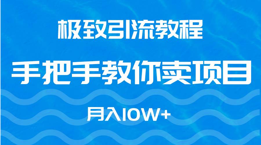 极致引流教程，手把手教你卖项目，月入10W+凯哥轻创网-网创项目资源站-副业项目-创业项目-搞钱项目凯哥轻创网