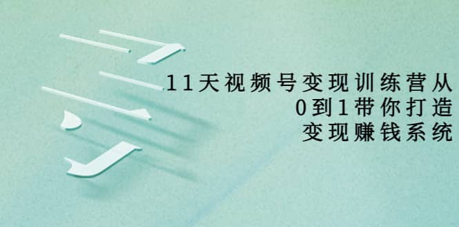 好望角·11天视频号变现训练营，从0到1打造变现赚钱系统（价值398）凯哥轻创网-网创项目资源站-副业项目-创业项目-搞钱项目凯哥轻创网