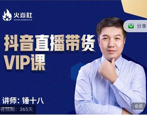 锤十八-抖音直播带货VIP课，专注直播带货有效盈利模式凯哥轻创网-网创项目资源站-副业项目-创业项目-搞钱项目凯哥轻创网