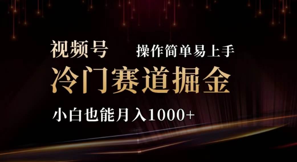 2024视频号冷门赛道掘金，操作简单轻松上手，小白也能月入1000+凯哥轻创网-网创项目资源站-副业项目-创业项目-搞钱项目凯哥轻创网