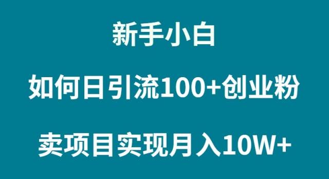 新手小白如何通过卖项目实现月入10W+凯哥轻创网-网创项目资源站-副业项目-创业项目-搞钱项目凯哥轻创网