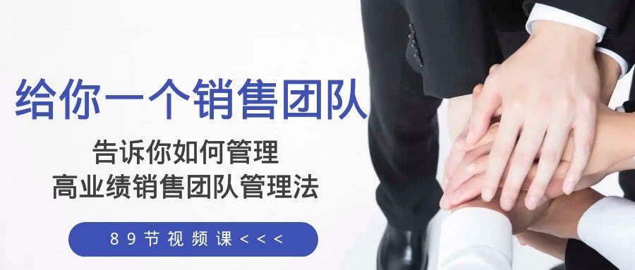 给你一个销售团队，告诉你如何管理，高业绩销售团队管理法（89节课）凯哥轻创网-网创项目资源站-副业项目-创业项目-搞钱项目凯哥轻创网
