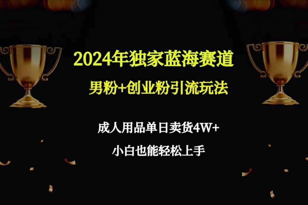 2024年独家蓝海赛道男粉+创业粉引流玩法，成人用品单日卖货4W+保姆教程凯哥轻创网-网创项目资源站-副业项目-创业项目-搞钱项目凯哥轻创网
