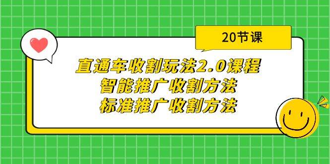 直通车收割玩法2.0课程：智能推广收割方法+标准推广收割方法（20节课）凯哥轻创网-网创项目资源站-副业项目-创业项目-搞钱项目凯哥轻创网