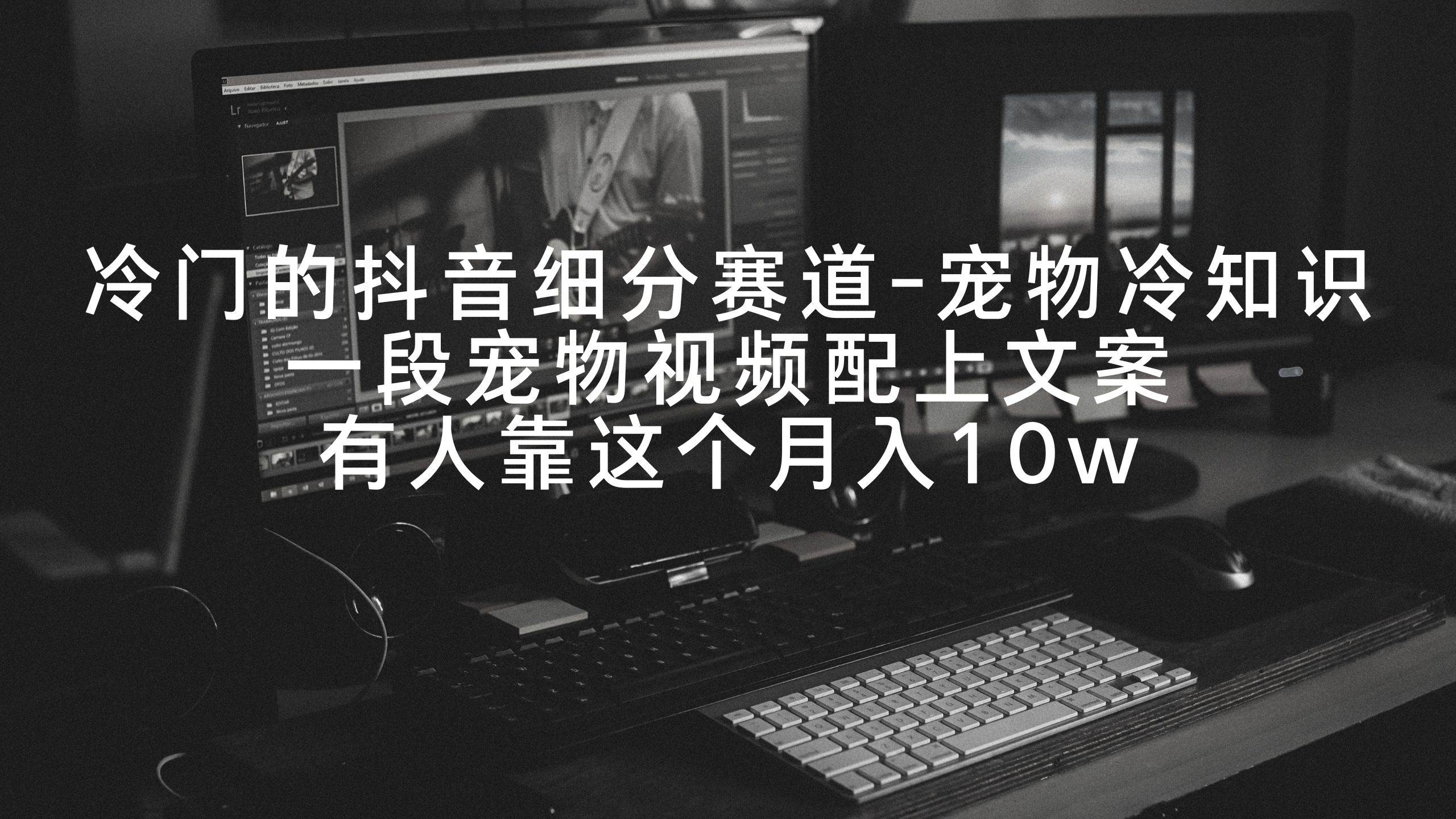 冷门的抖音细分赛道-宠物冷知识，一段宠物视频配上文案，有人靠这个月入10w凯哥轻创网-网创项目资源站-副业项目-创业项目-搞钱项目凯哥轻创网
