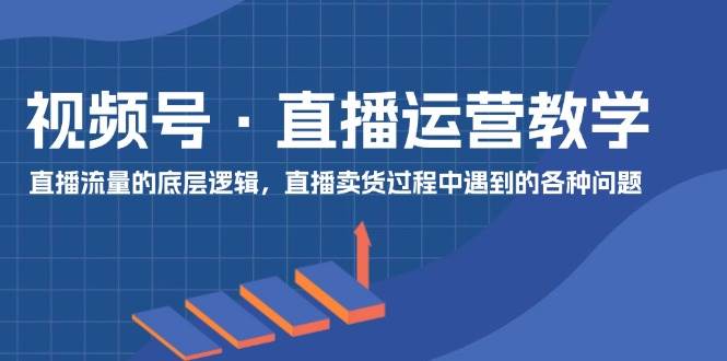 视频号 直播运营教学：直播流量的底层逻辑，直播卖货过程中遇到的各种问题凯哥轻创网-网创项目资源站-副业项目-创业项目-搞钱项目凯哥轻创网