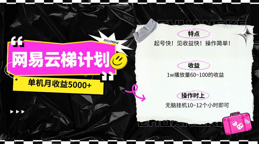 最新网易云梯计划网页版，单机月收益5000+！可放大操作凯哥轻创网-网创项目资源站-副业项目-创业项目-搞钱项目凯哥轻创网