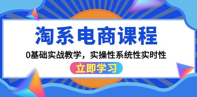 淘系电商课程，0基础实战教学，实操性系统性实时性（15节课）凯哥轻创网-网创项目资源站-副业项目-创业项目-搞钱项目凯哥轻创网