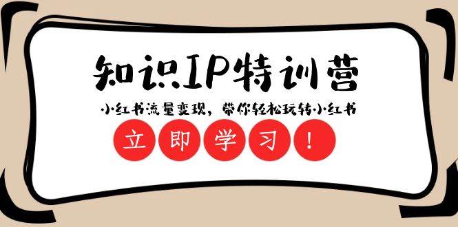 知识IP特训营 ：小红书-流量变现，带你轻松玩转小红书（23节视频课）凯哥轻创网-网创项目资源站-副业项目-创业项目-搞钱项目凯哥轻创网