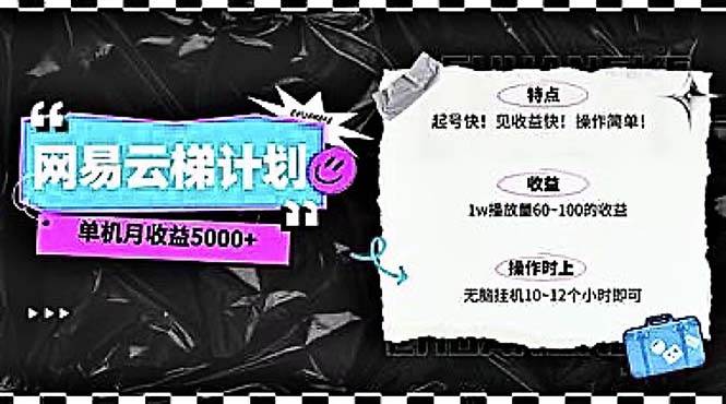2024网易云云梯计划 单机日300+ 无脑月入5000+凯哥轻创网-网创项目资源站-副业项目-创业项目-搞钱项目凯哥轻创网