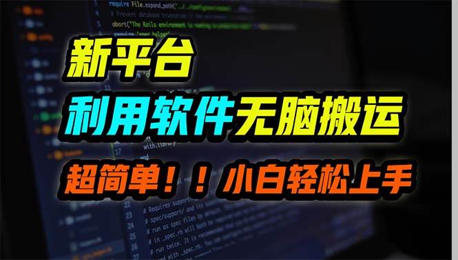 新平台用软件无脑搬运，月赚10000+，小白也能轻松上手凯哥轻创网-网创项目资源站-副业项目-创业项目-搞钱项目凯哥轻创网