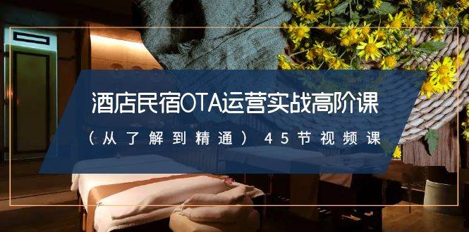 酒店民宿-OTA运营实战高阶课（从了解到精通）45节视频课凯哥轻创网-网创项目资源站-副业项目-创业项目-搞钱项目凯哥轻创网